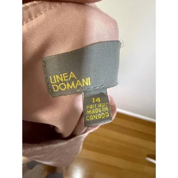 VTG Linea Domani Skirt Suit Womens 14 Pink Floral Jacquard 2pc Blazer Set Y1299 - Picture 6 of 10